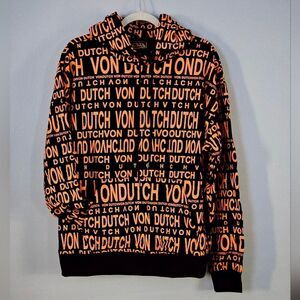 Von Dutch, all over Monogram hoodie. Size M